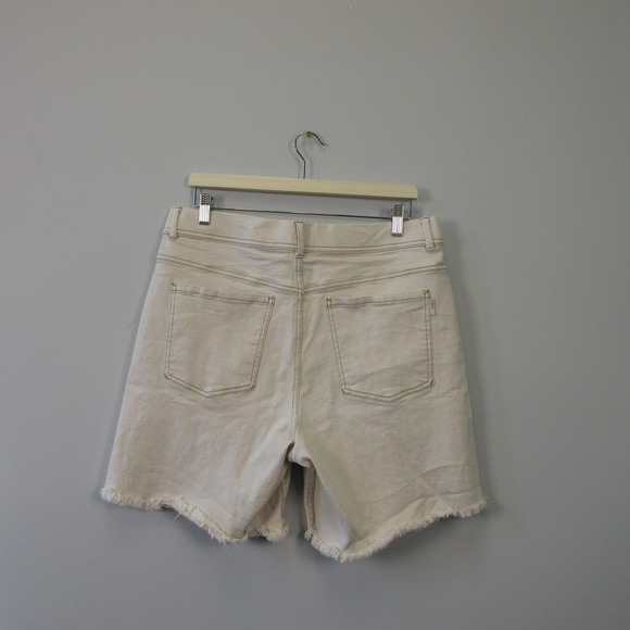 Toad & Co Balsam Seeded Cutoff Shorts Women 14 Ivory Organic Cotton Beach 480 - Picture 2 of 12